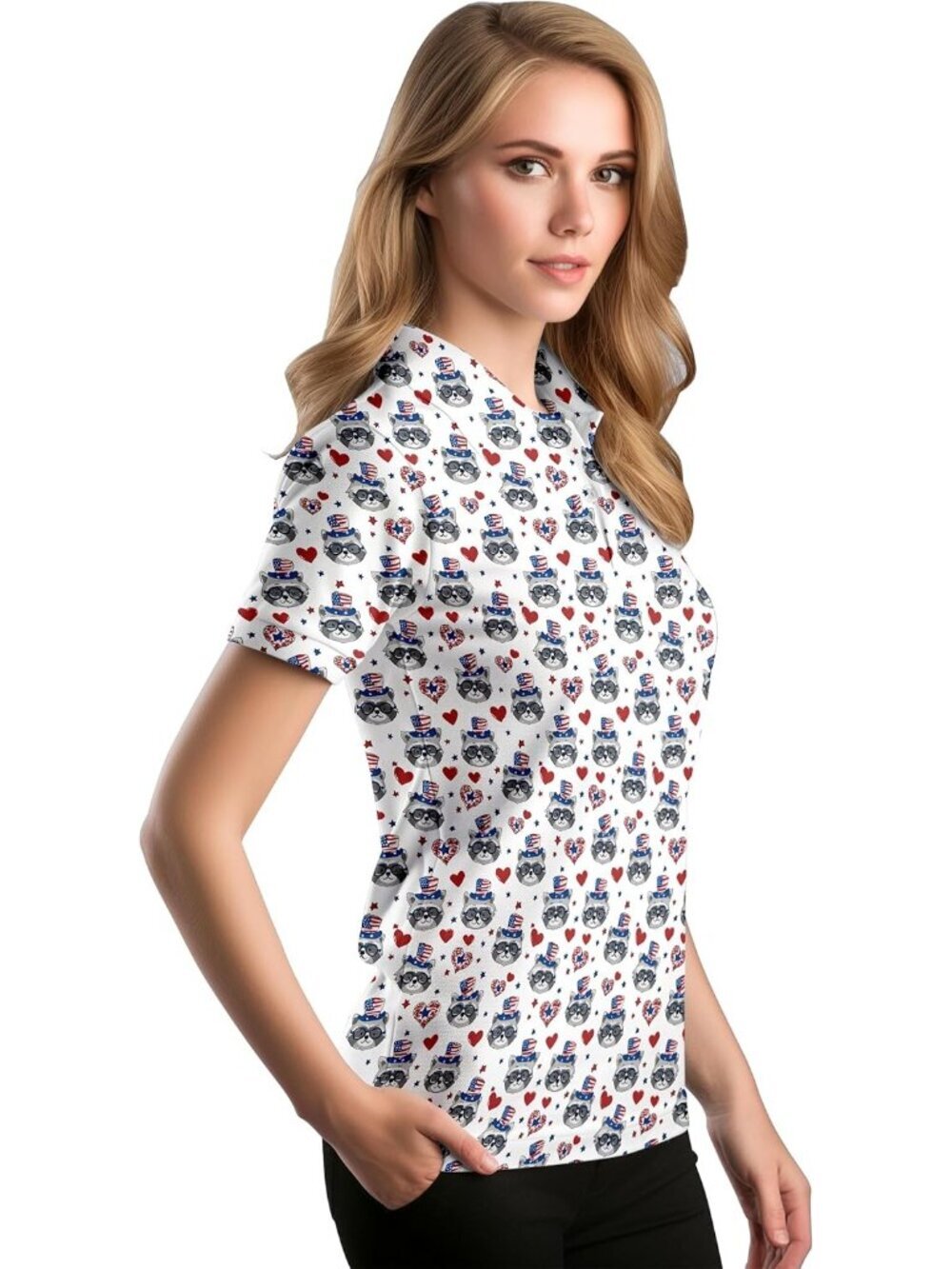 Women Rooster Short Sleeve Quick Dry Tennis Shirts Athletic Yoga Tops Fit - Picture 2 of 6
